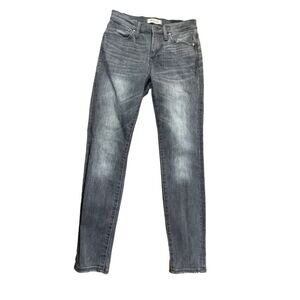 Madewell 9” high riser skinny skinny washed black gray jeans sz 25